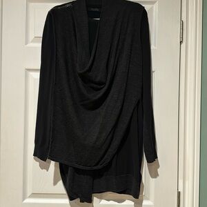 All Saints Will Sweater Dress w/ Attached Adjustable Zipper Wrap/Vest/Shawl - 12